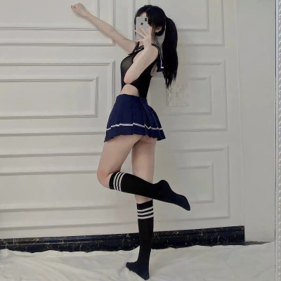 Váy ngủ cosplay bodysuit liền thân kèm chân váy sexy P82 - Đầm ngủ cosplay gợi cảm - Đồ ngủ nữ sexy