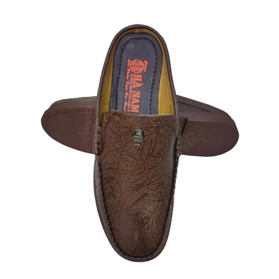 Dép Bít Mũi Nam Da Bò Thật TiTi ĐÔ Cao Cấp GSB20131d