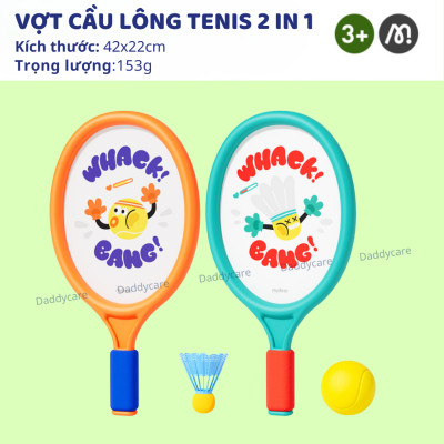 Vợt cầu lông vợt tennis cho trẻ em Mideer Kids Entry-Level Racket 2 in 1, Đồ chơi thể thao cho bé