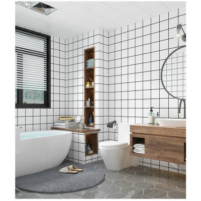 Bộ 15 Tấm Xốp Dán Tường 3D PVC Gỗ Xám 60x30cm Keo Sẵn Dày 2,5mm Cao Cấp, Sang Trọng