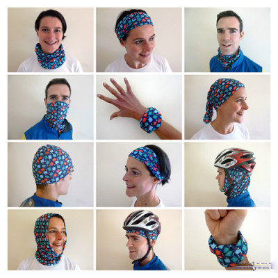 Khăn turban ống cotton tube nam nữ đa năng co giãn 9 kiểu dùng có video hướng dẫn