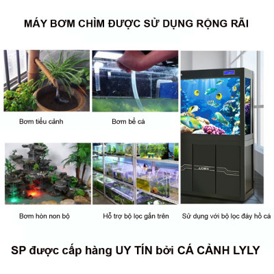 Máy bơm nước chìm mini 6W 15W 30W 40W 50W điện 220V, Bơm quạt hơi nước, Bể cá thủy sinh cao cấp