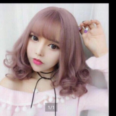 Nguyên đầu xoăn vàng tây- tặng lưới chùm tóc- hình thật