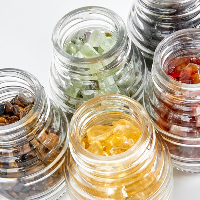 Combo 5 Lọ Đá Thiên Nhiên Ngũ Sắc Ngọc Quý Gemstones