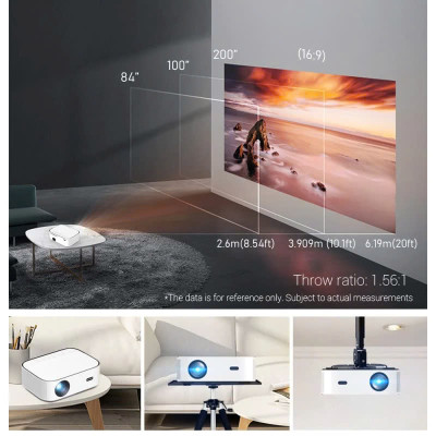 Máy chiếu di động BYINTEK K45 Smart,WiFi, Android, Full HD 1080P, 4K - Hàng nhập khẩu