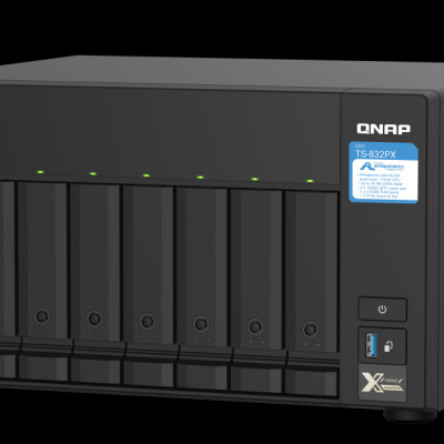 Thiết bị lưu trữ Nas QNAP, Model: TS-832PX-4G - Hàng chính hãng