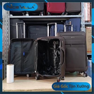 Vali Vải Cao Cấp NiceVilla, Khóa Kéo Mở Rộng thêm 3cm Có Các Size 20/24/28 Inch Mẫu Mới