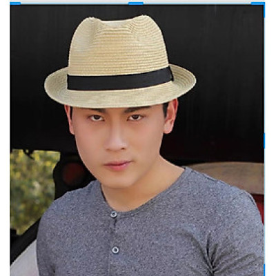 Nón cao bồi nam nữ Mũ phớt cao bồi cói vành nhỏ cowboy thoáng mát đi biển dạo phố dã ngoại dona22031601