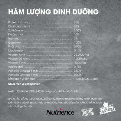 Thức Ăn Cho Mèo Trưởng Thành Nutrience Infusion Bao 2.27kg - Thịt Gà, Rau Củ & Trái Cây Tự Nhiên