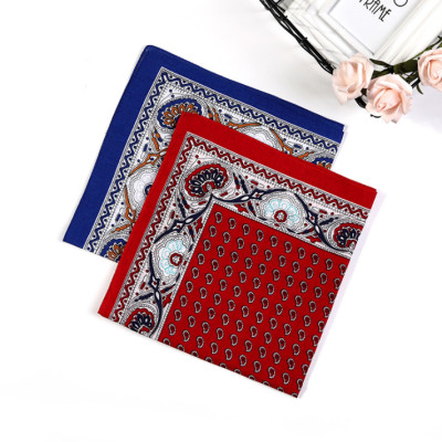 Khăn badana họa tiết vuông cá tính 54x54cm