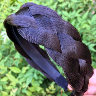 Bờm cài tóc giả thắt bím kiểm mới bản 2.5cm