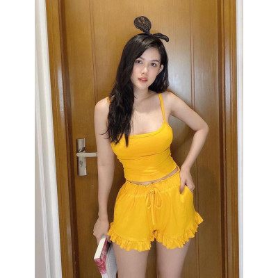 Sét áo 2 dây và quần short freesize Qa29