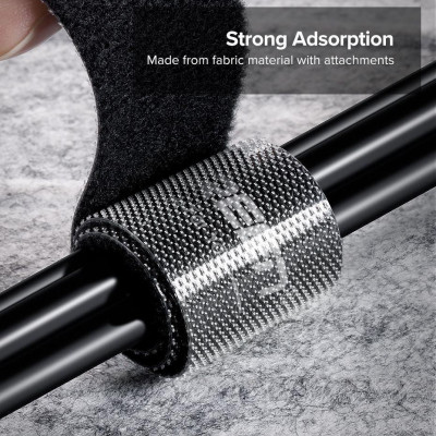 Ugreen UG60485LP124TK 5M cỡ 15mm băng dán Velcro màu đen ngang 1.5cm - HÀNG CHÍNH HÃNG