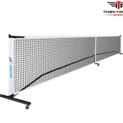 Trụ lưới di động Pickleball X-ACE dài 6,7m rộng 91cm, kết hợp 4 bánh xe có khóa 360° di chuyển và cố định thuận tiện