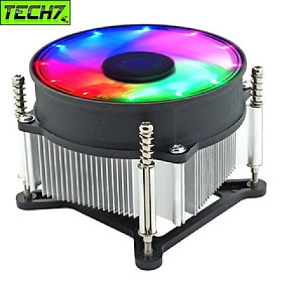 Quạt tản nhiệt CPU Led rainbow 11X for Intell lõi đồng nguyên chất cho máy tính hàng nhập khẩu