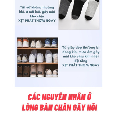 Chai xịt khử mùi giày dép, chiết xuất từ thực vật tự nhiên dễ dàng khử mùi hôi, diệt vi khuẩn, bảo vệ giày - Hàng chính hãng