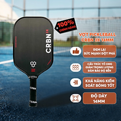Vợt Pickleball CRBN³ X Series 14mm Cao Cấp - Lõi Carbon Siêu Nhẹ, Đập Mạnh, Kiểm Soát Cực Chuẩn