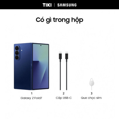 Điện thoại Samsung Galaxy Z Fold7, Điện thoại AI, Camera 200MP, Màn hình 8.0" tối ưu đa nhiệm, Mỏng nhẹ nhất - Hàng Chính Hãng