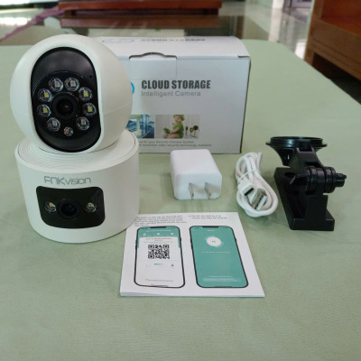 Camera Wifi 2 Mắt 8MpX Siêu Nét Xoay 360 Độ - Đàm Thoại & Chống Trộm Hiệu Quả