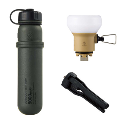 COMBO Pin Dự Phòng 5000 mAh Và Đèn LED Dã Ngoại 7.5W NESTOUT - Hàng Chính Hãng - ELECOM OFFICIAL SHOP