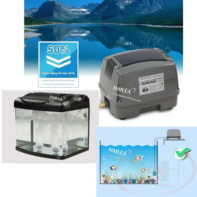 Máy sủi oxy Hailea Hi-Blow Air Pump HAP series sục khí công nghiệp bể lớn thủy sinh cá tép cảnh