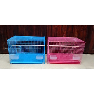 1 lồng thép sơn tĩnh điện 47*30*30 dùng nuôi chim, vẹt (màu ngẫu nhiên theo kho của shop)