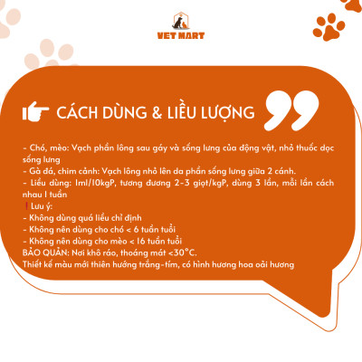 Lọ Nhỏ Trị Ve, Bọ Chét, Bọ Mạt Cho Thú Cưng - five Butomec for pet 20ml