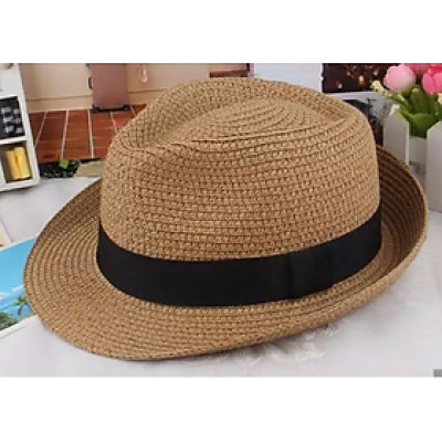 MŨ NÓN CÓI RỘNG VÀNH NAM MÀU NÂU - DN19CBN0731