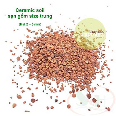 Sạn sỏi gốm Thủy Mộc ceramic, nâu đất, 3 màu trải nền bể cá tép thủy sinh tiểu cảnh