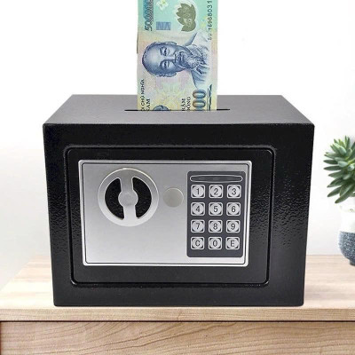 Két sắt mini mã khoá điện tử có khe , an toàn bảo mật cao có vít treo tường - giao mầu ngẫu nhiên