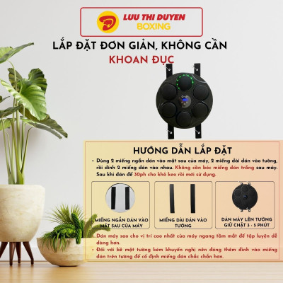 Máy đấm bốc âm nhạc - Lừu Thị Duyên Boxing - Phiên bản 6 điểm đấm - Kết nối bluetooth phát nhạc