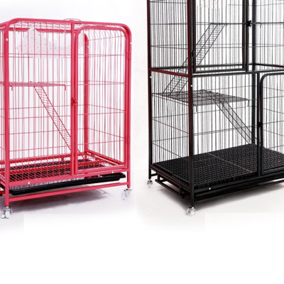 Biệt thự mèo -Nhà mèo dạng chuồng mèo  Nan ống Hanpet (Lồng mèo Không kèm phụ kiện)