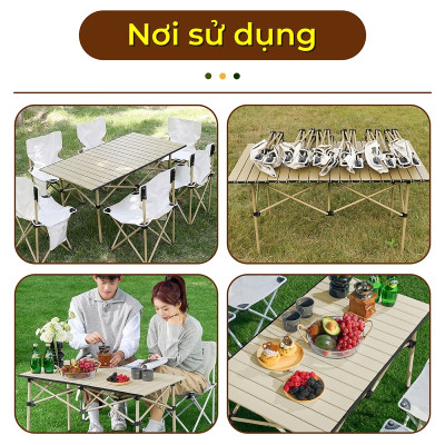 Bàn cắm trại dã ngoại gấp gọn TSD 120cm có thể gập lại ,đa năng,dễ mang theo, dã ngoại