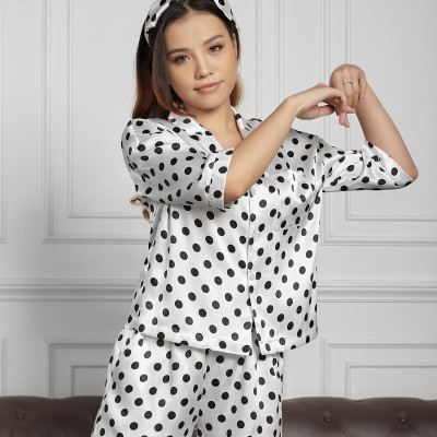 Đồ Bộ Nữ Mặc Nhà Pijama Ngắn Tay Lỡ Lụa Hàn Maxivic, La Mộc - MM112106