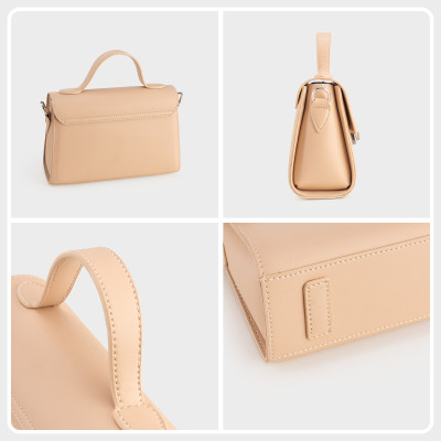 Túi Yuumy ( Thời trang nữ nắp gập khoá xoay thanh lịch size 21 - Túi đeo chéo da Seasand YN302 )