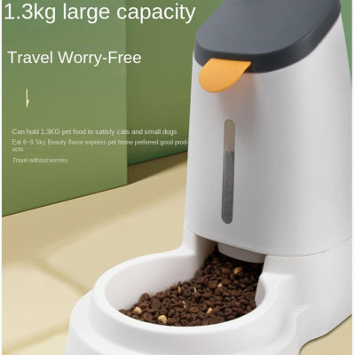 Bình Thức Ăn Tự Động Cho Chó Mèo Hình Mèo Tai Vểnh
