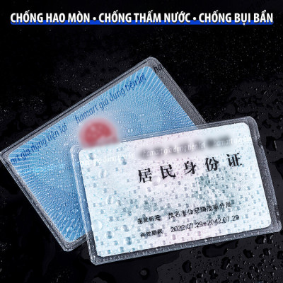 SET 2 Vỏ Bọc Thẻ Căn Cước Công Dân PVC Bán Trong Suốt Đựng CCCD Bằng Lái Xe Thẻ Ngân Hàng Card ATM