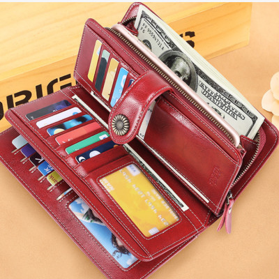 Ví Da Bò Cầm Tay Dáng Dài Thời Trang cao cấp Cho Nữ phong cách mới