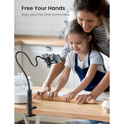 Ugreen UG80906LP113TK 90cm Màu Đen 4 - 7.2inch Giá đỡ điện thoại dạng kẹp xoay 360 độ - HÀNG CHÍNH HÃNG