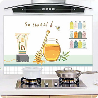 Giấy Dán Bếp Cách Nhiệt Tráng Nhôm trang trí và làm đẹp bếp 60 x 90 cm