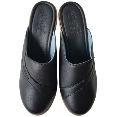 Dép Đế Xuồng Nữ BIGBEN Da Bò Thật Cao 7 Phân DX57