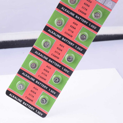 Vỉ pin đồng hồ phổ thông AG4 - 626 - 377A ( 1 vỉ 10 viên pin),phù hợp cho nhiều loại đồng hồ phổ thông hoặc đồ chơi.