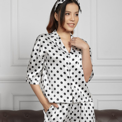 Đồ Bộ Nữ Mặc Nhà Pijama Ngắn Tay Lỡ Lụa Hàn Maxivic, La Mộc - MM112106