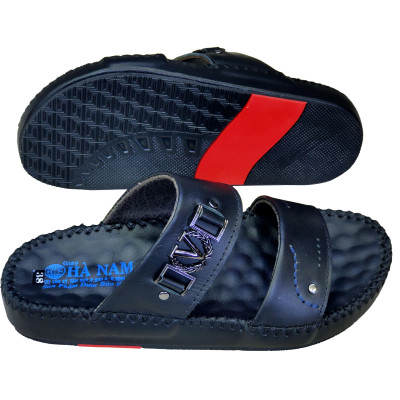 Dép nam quai ngang HÀ NAM da bò thật cao cấp DN2073