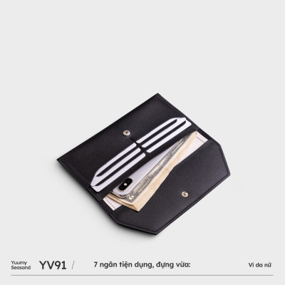 Ví Yuumy ( Thời trang nữ kiểu cầm tay dáng dài - Ví da Verein YV91 )