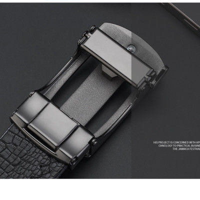 Thắt lưng nam da bò nguyên chất mặt khóa tự động hợp kim cao cấp