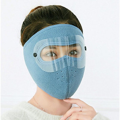 Khẩu trang ninja vải nỉ có kính chống bụi dán gáy che kín tai chống nắng chồng gió bụi chạy xe phượt nam nữ - khau trang ni