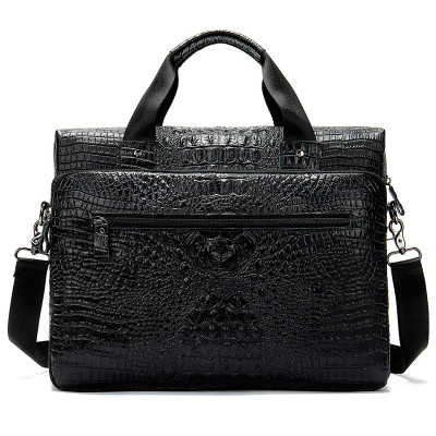 Túi xách nam DA BÒ THẬT họa tiết cá sấu – BEE GEE CCS5549