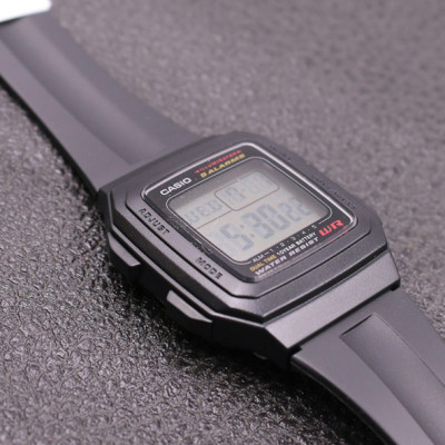 Đồng hồ unisex  Chính Hãng Casio F-201WA-1ADF Dây Nhựa