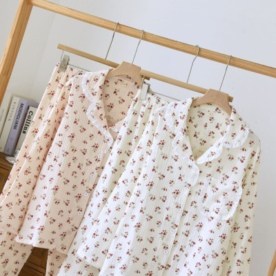 Bộ Đồ Mặc Nhà Dài Tay Chất Liệu Xô Muslin Hàng Cao Cấp